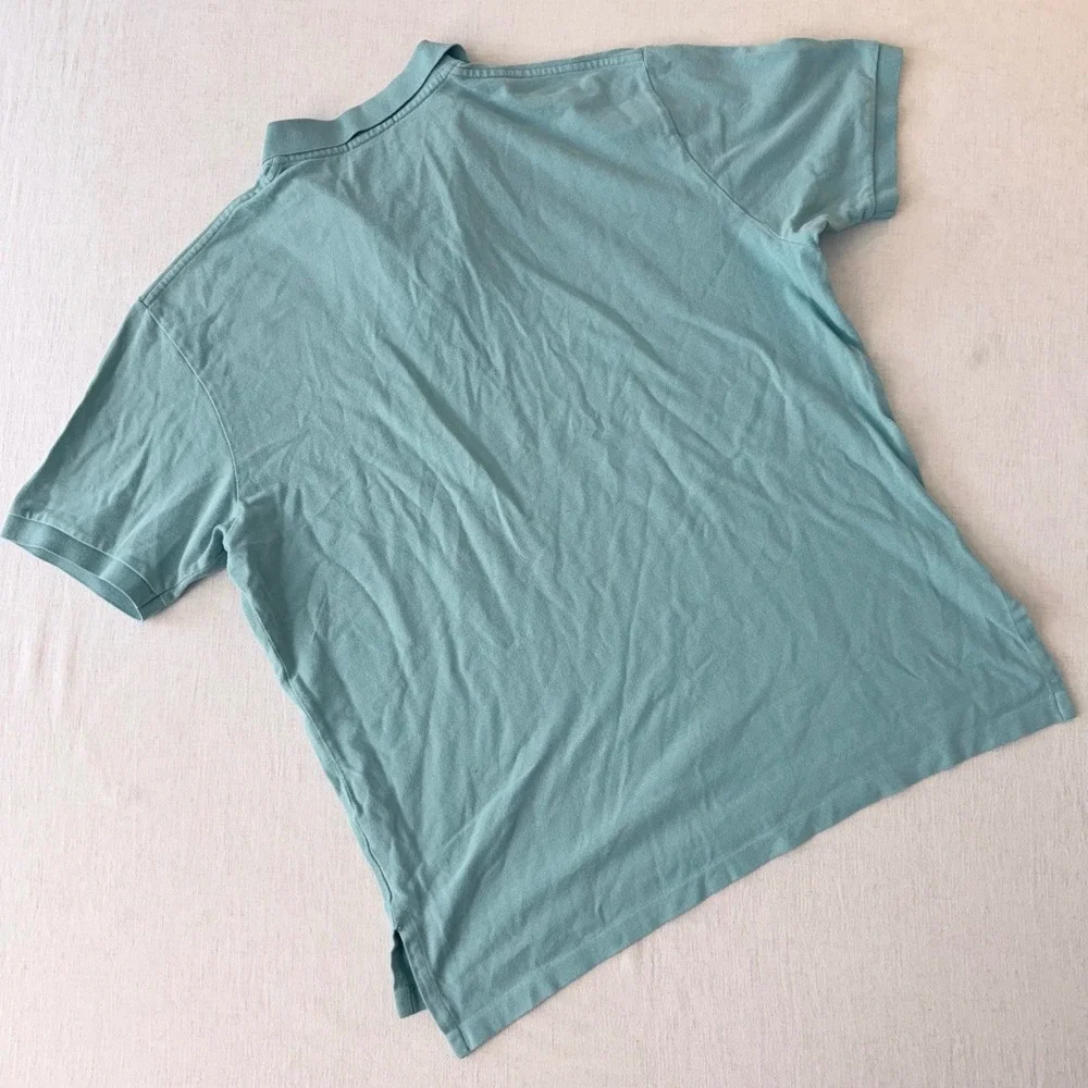 Polo‎ Ralph Lauren Mens XL Blue Cotton Pique Short Sleeve Polo Pink Pony